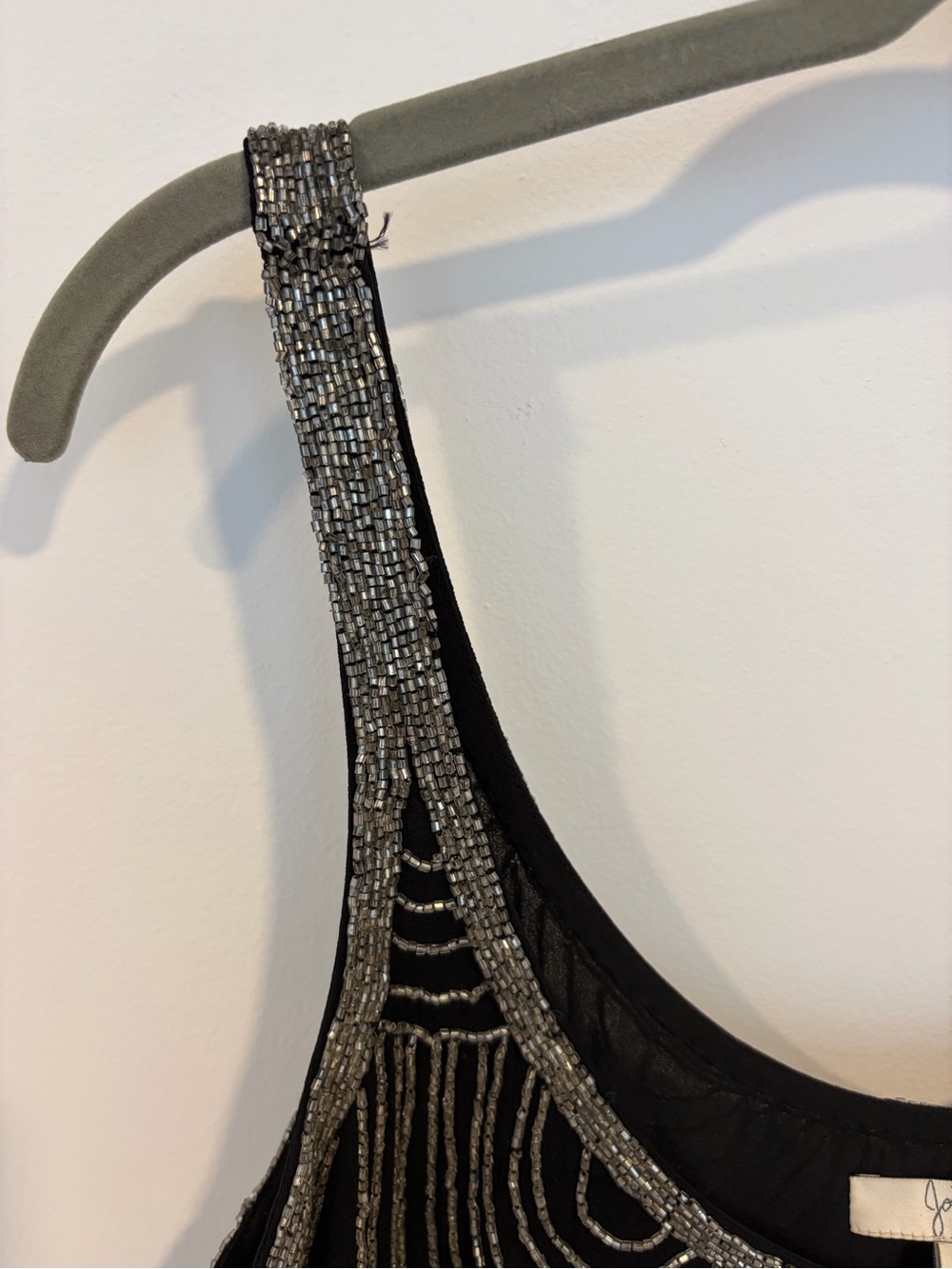 Joie Black Beaded Scoop Neck Camisole - Picture 6 of 10